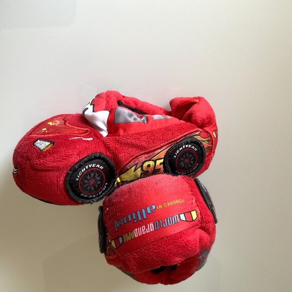 DISNEY LIGHTNING MCQUEEN PLUSH SLIPPERS UNISEX - Picture 9 of 16